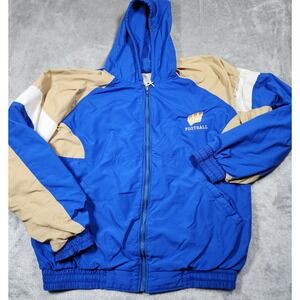VINTAGE Washington Huskies Jacket Mens XL Blue Tan‎ Neff Windbreaker Made USA